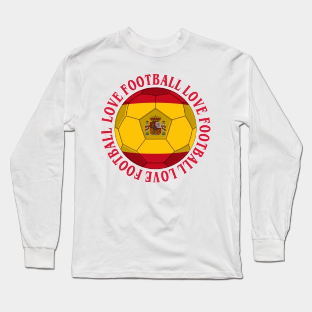 SPAIN- Spanish Coat of arms Football Soccer Icon Long Sleeve T-Shirt by IceTees